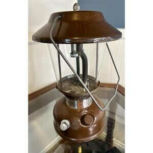 Vintage Coleman 275 Lantern Brown Chestnut Globe Camping 1970s